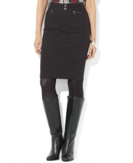 Lauren Jeans Co. Skirt, Stretch Denim Pencil, Black Wash
