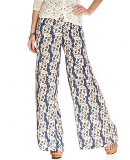 Jessica Simpson Juniors Pants, Wide Leg Floral Print