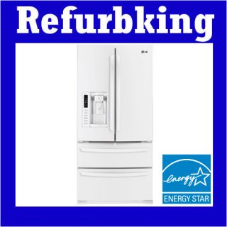 Cu.Ft French Door Refrigerator 33 inch WIDE White Finish   LMX25988SW