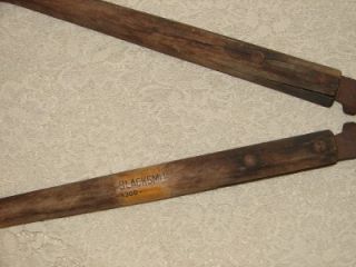 Antique Lopper Tool Iron Wooden Handle Blacksmith 4300
