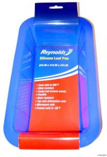 Reynolds Silicone Non Stick 2 Pound Loaf Pans Blue 8 1/4 x 4 x 2 NEW