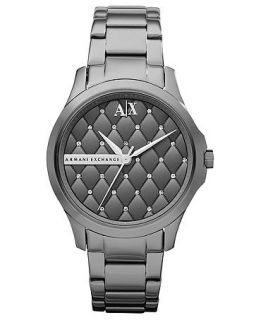 Armani Exchange Watch, Womens Gray Ion Plated Stainless Steel