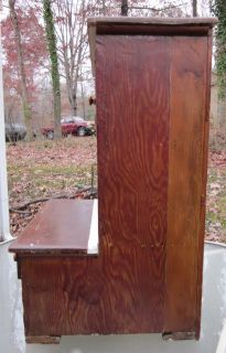 Vintage 1930s Rustic Apothecary Display Cabinet Hutch Mini Sideboard