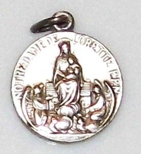 Our Lady of Loretto Angels RARE Sterling Silver Holy Medal Mother