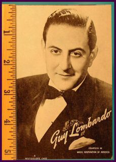 1940s Guy Lombardo Mutoscope Photo Post Card