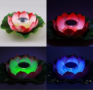 Solar Color Changing Floating Lotus Flower Lamp with Metal Ball
