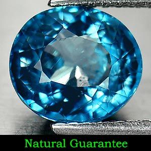 02 Ct Natural London Blue Topaz Oval Shape Gemstone