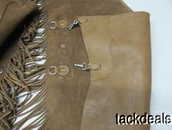 USA Hand Made Cowboy Chinks by L Proctor Plain Glove Soft Leather XL