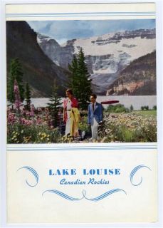 Lake Louise Canadian Rockies Menu Canadian Pacific Railway 1941
