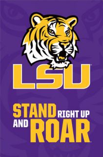 RARE Louisiana State University LSU Tigers Stand Up and Roar Poster