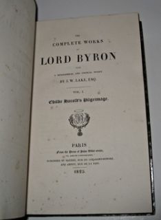 Leather Set Lord Byrons Works 1825 First Edition 1st