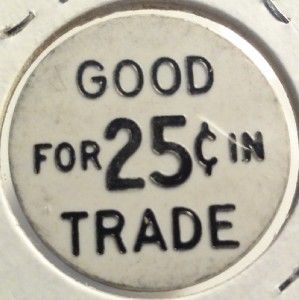 Loretto Minnesota Old Silver Dollar Bar 25c Trade Token 23mm 2M545