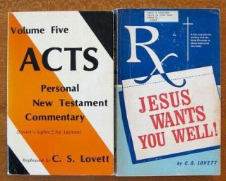 Lot of 6 C s Lovett Books Lovetts Lights on Acts SC