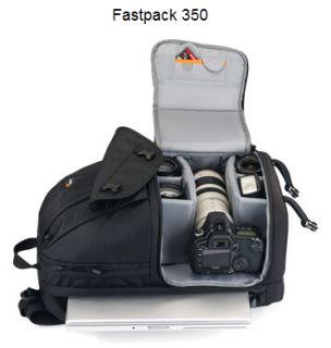 New Lowepro Fastpack 350 Laptop Camera Backpack Black