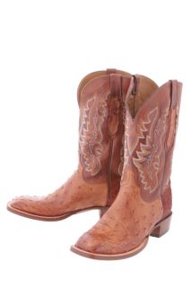 Lucchese Barnwood C1104 Ostrich Cowboy Boots Mens 11