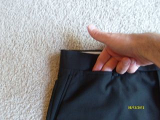 Mens 34 x 34 Louis Raphael Flat Front Dress Pants Slacks Black