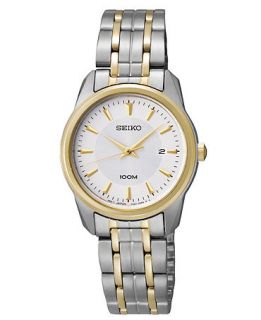 Seiko Watch, Womens Two Tone Stainless Steel Bracelet 28mm SXDE68