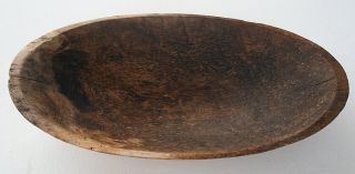 Antique, hand made primitive wooden trencher dough bowl, c1800s . 17