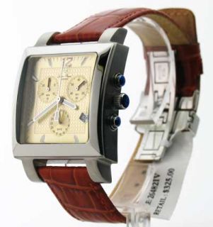 Lucien Piccard 26482IV Watch Mens Chrono Brown Leather