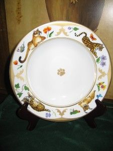 New Lynn Chase Designs Cats Soup Plate 8 Inches
