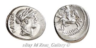 Licinia 24A RARE Fides Horseman Dragging Captive Roman Silver Denarius