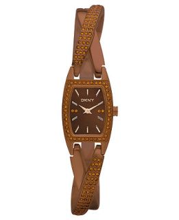 DKNY Watch, Womens Brown Ion Plated Stainless Steel Crossover