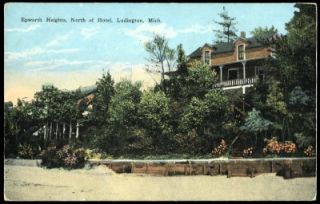 Ludington Michigan Epworth Heights North of Hotel c1910s Postcard