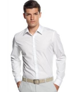 Calvin Klein Shirt, Slim Fit Houndstooth Shirt   Mens Casual Shirts