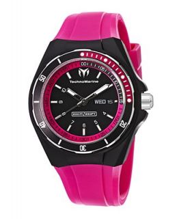 TechnoMarine Watch, Cruise Sport Pink and Black Silicone Straps 110113