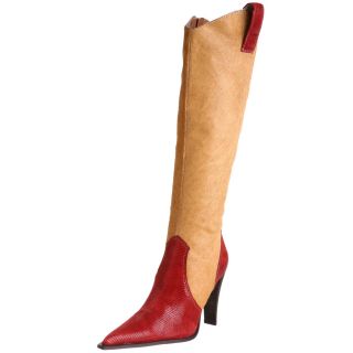 220 Luichiny Elaine Pony Hair Boot L16801 in Brick/Camel. The size