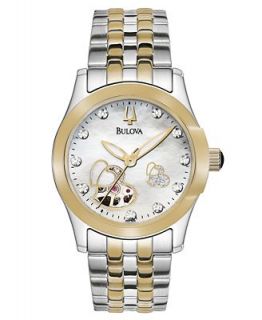 Bulova Watch, Womens Automatic Two Tone Stainless Steel Bracelet 33mm