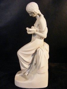 Copeland Parian Statue Figurine Woman Reading P MacDowell 1869