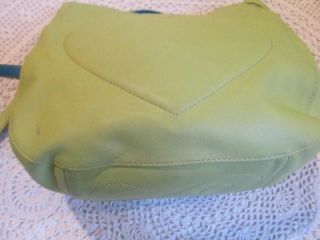 BRIGHTON ~ Jodi Light Green Heart Reversible Tote Shoulder Bag Leather