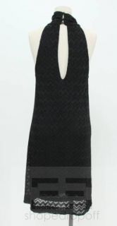 Missoni Black Shimmer Sleeveless Chevron Dress