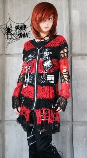 Visual Kei Punk Gothic Kimono Lolita Coat Sweater Emo