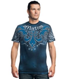 Affliction Shirt, Long Sleeve Plaid Embroidered Shirt   Mens Casual
