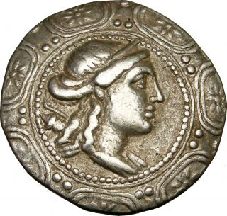 158BC Amphipolis Macedonia Silver Greek Coin Artemis