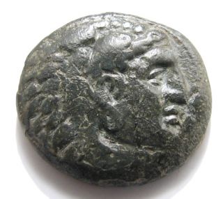 Macedon Alexander The Great Herakles Ancient Greek Bronze Coin