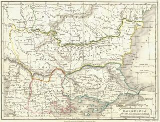 Greece Macedonia Moesia Thracia Dacia 1847 Map