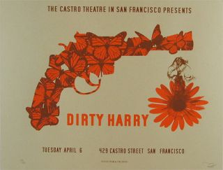 Dirty Harry Clint Eastwood Silkscreen Movie Poster