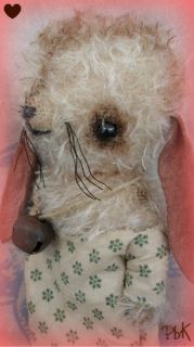 Primitive Vintage LK Mohair Bunny Rabbit Doll Maggie
