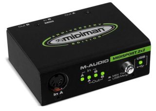 Audio USB Midisport 2x2 USB MIDI Interface MIDI Interface New