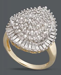 Diamond Ring, 14k Gold Diamond Big Pear Ring (1 ct. t.w.)