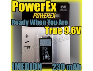Maha Powerex 9 6V 230 mAh Imedion Rechargeable Battery