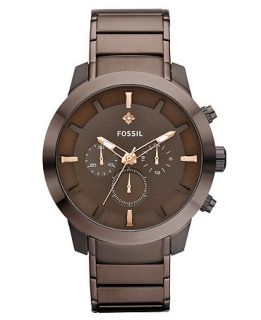 Fossil Watch, Mens Chronograph Diamond Accent Brown Ion Plated