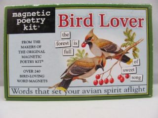 Bird Lover Gift Magnetic Poetry Kit Create Sentences Stories Magnet