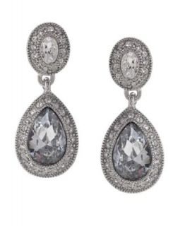 Carolee Earrings, Pave Stone Double Drop Earrings   Fashion Jewelry