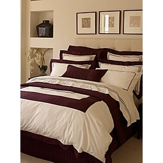 Christy Palladium bed linen range burgundy/cream   