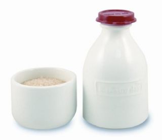 New Make My Day Retro Milk Bottle Creamer and Sugar Set with Red Lid