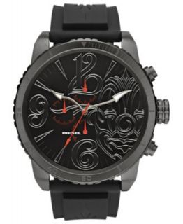 Diesel Watch, Mens White Leather Strap 51mm DZ7265   All Watches
